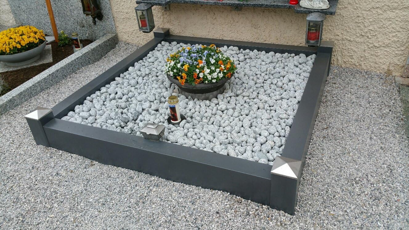 Grave Edging / Grave Border – Version 1 / Size 165 x 80 cm – Urn Grave Made of Aluminium