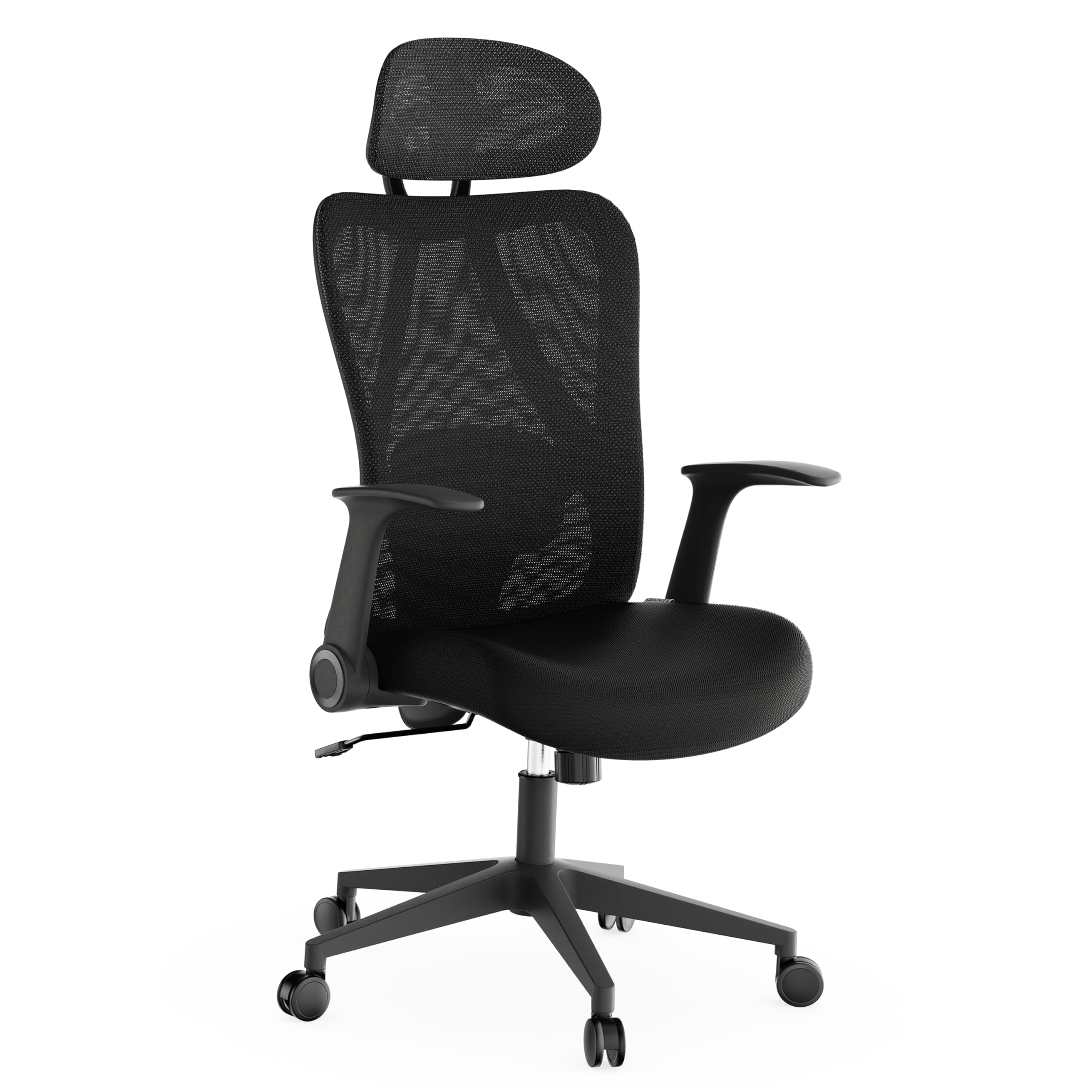 SENSE7 Fotel Biurowy Gamingowy Ergonomiczny Krzesło Obrotowe Biurowe Regulowany dla Home Office Graczy do 150kg Oddychająca Tkanina Regulowany Zagłówek z Podparciem Podłokietnikami 2D – Noxo Czarny