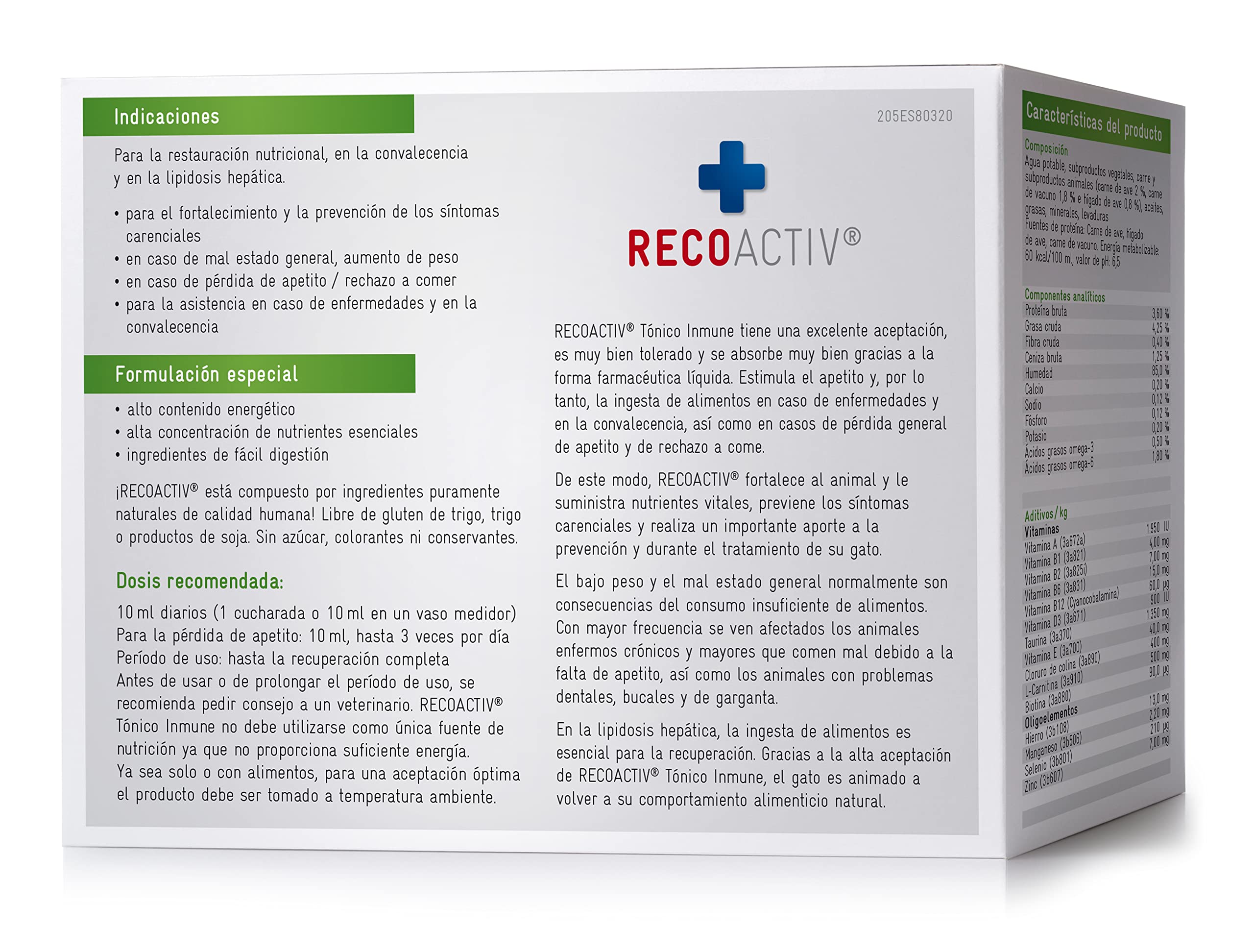 RECOACTIV Tónico Inmune para Gatos, 3 x 90 ml, suplemento dietético para el Refuerzo inmunológico y la prevención de los síntomas de deficiencia, un eficaz Estimulante dietético del apetito