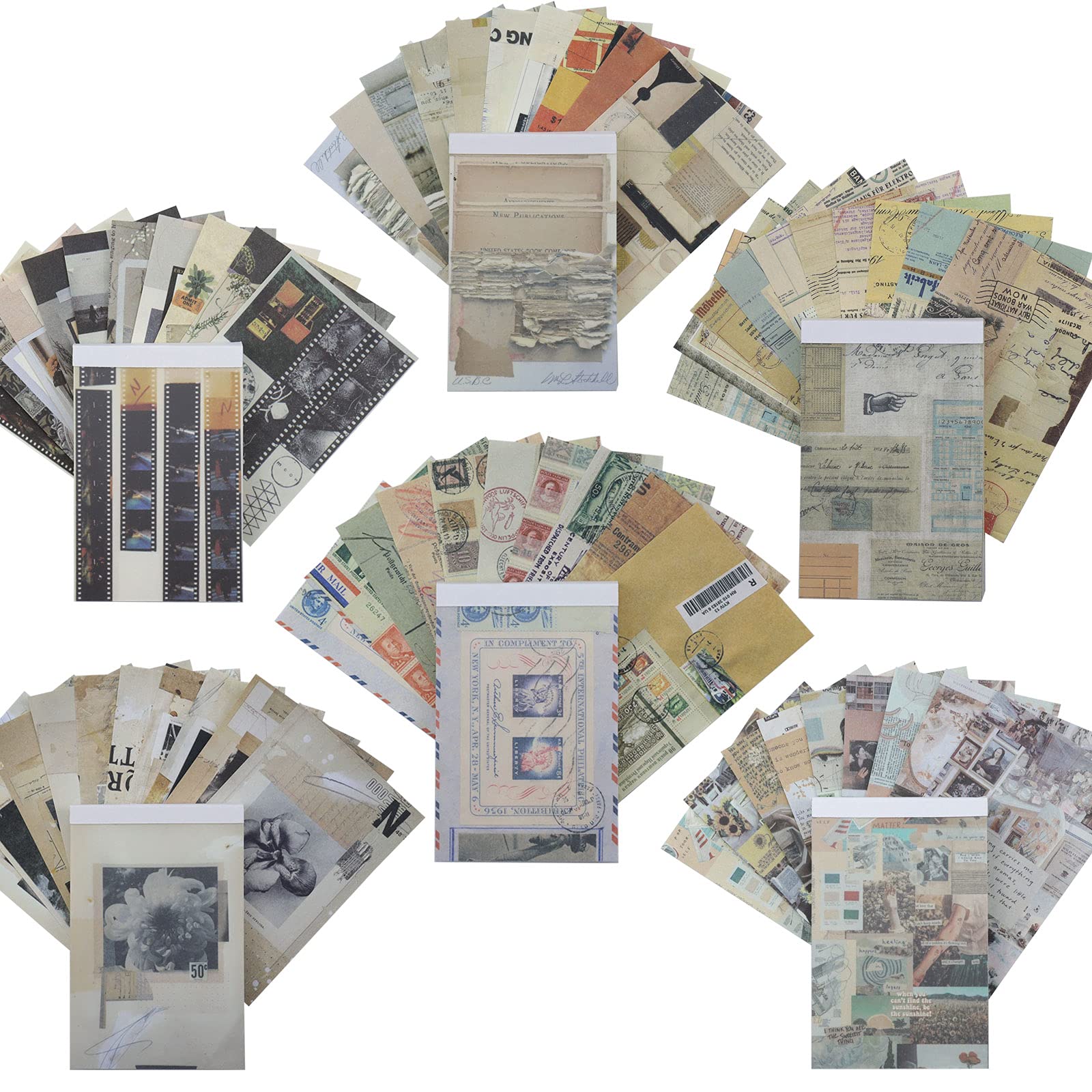 CCFF Vintage Decorative Paper, Junk Diary Vintage for Paper Cutting, Aesthetic Decorative Craft Paper for Diary, Vintage Paper for Diary Supplies