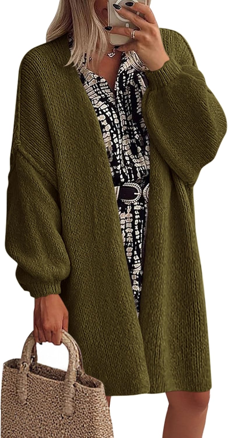 PRETTYGARDEN Long Cardigan Sweaters for Women Trendy Fall 2026 Oversized Knit Sweater Jacket Coats Winter Fashion Clothing - Image 5