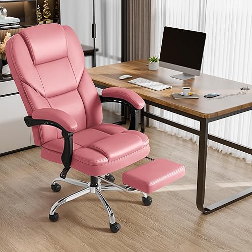 Shahoo PU Leather Chair for Gaming Chair, Pink
