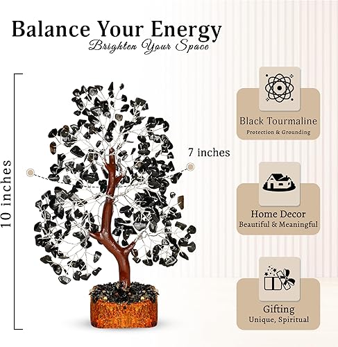Miniatura 81 de YATSKIA - Árbol de cristal turquesa Feng Shui, alambre, bonsái Buhha, estatua reiki, Chakra curativo energía positiva, buena suerte dinero regalos