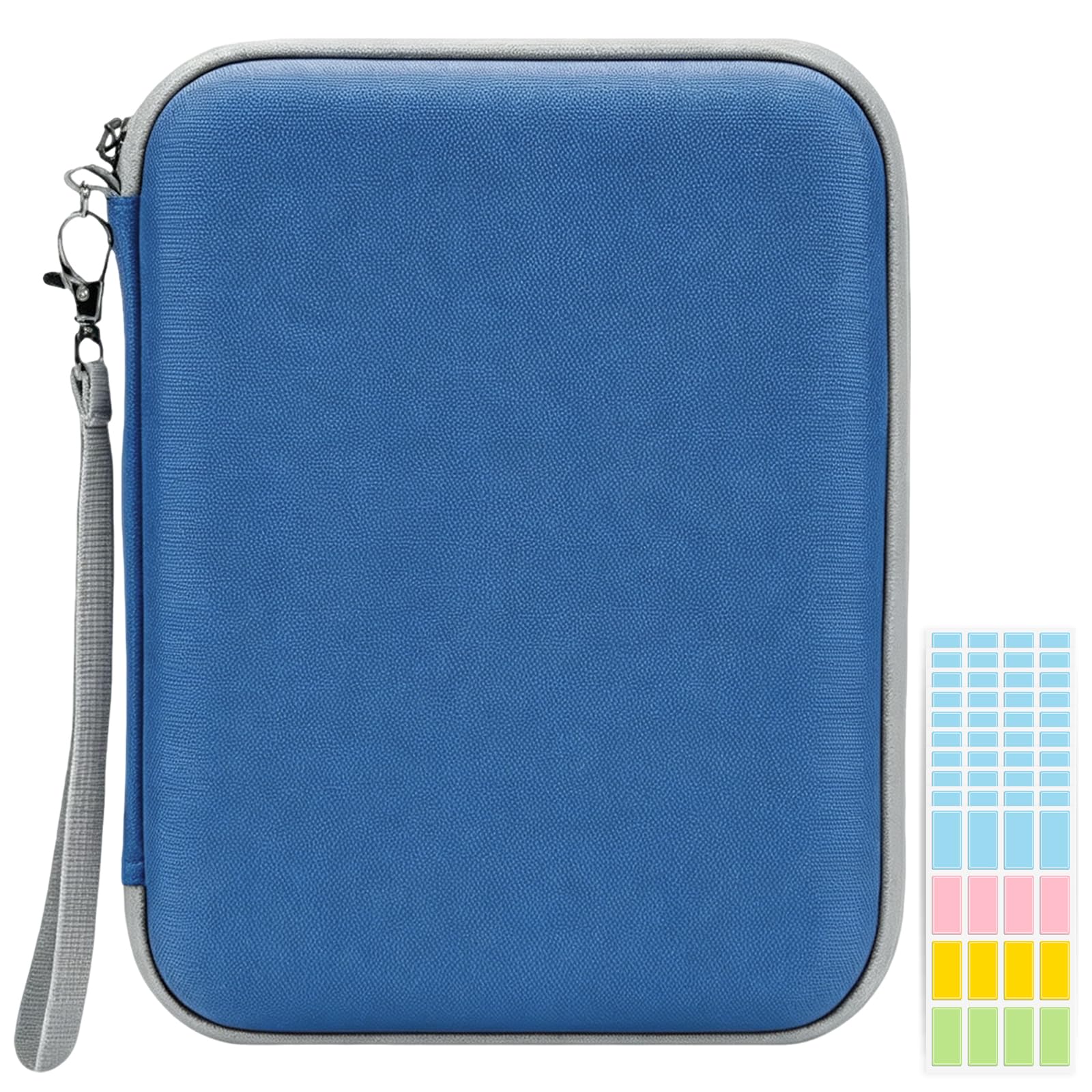 Card Holder for Yoto Cards - 80 Pockets Card Case Binder Album, Portable Zipper Storage Organizer Folder for Audiobook Playing Cards, Blue