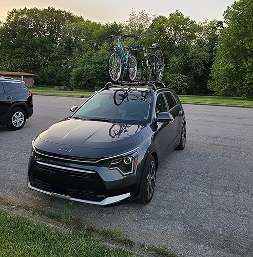 Miniatura 6 de SAREMAS Bastidores de carga de techo para KIA NIRO 2017-2022, barras transversales, portaequipajes con cerradura 2 (también compatible con EV Hybrid)