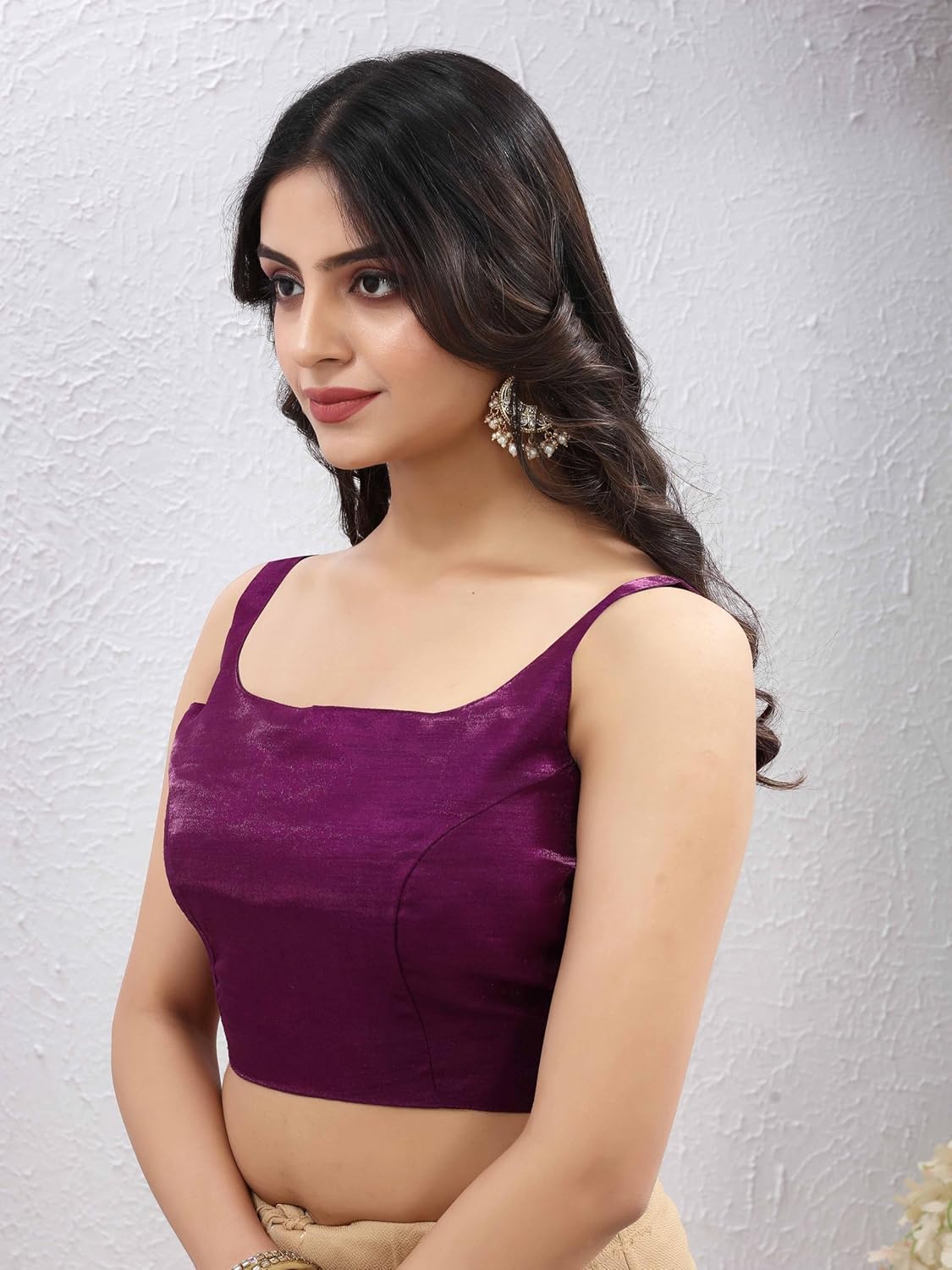 Indian Readymade Bollywood Party Wear Sleeveless Designer Style Choli Top Sari Blouse for Women - Image 5