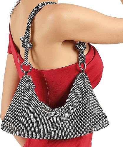 Miniatura 2 de Rhinestone Purse Sparkly Bag Crystal Evening Clutch Bag for Women Evening Prom Rhinestone Handbag Bling Hobo Bag