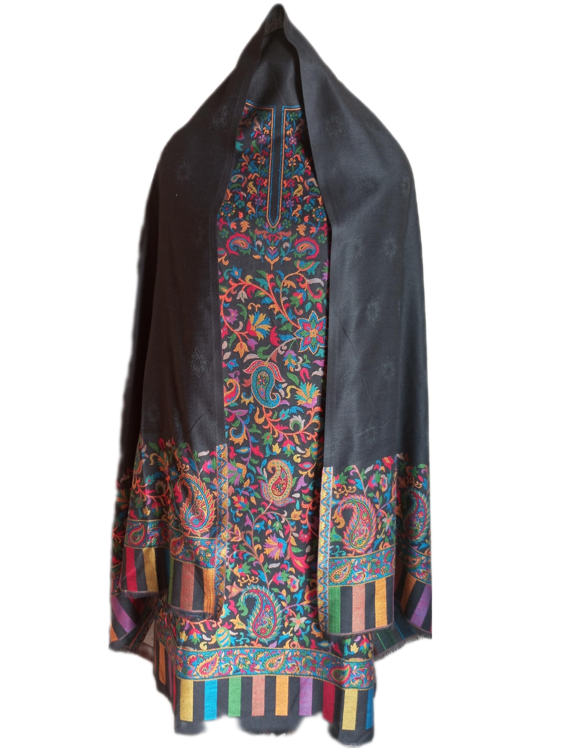 Latest Womens woolen designer kashmiri suit with salwar,shawl,winter wear kani suit for women (unstitched fabric) woollen kurta pant set dress material for women by pure pashmina wool-image-37