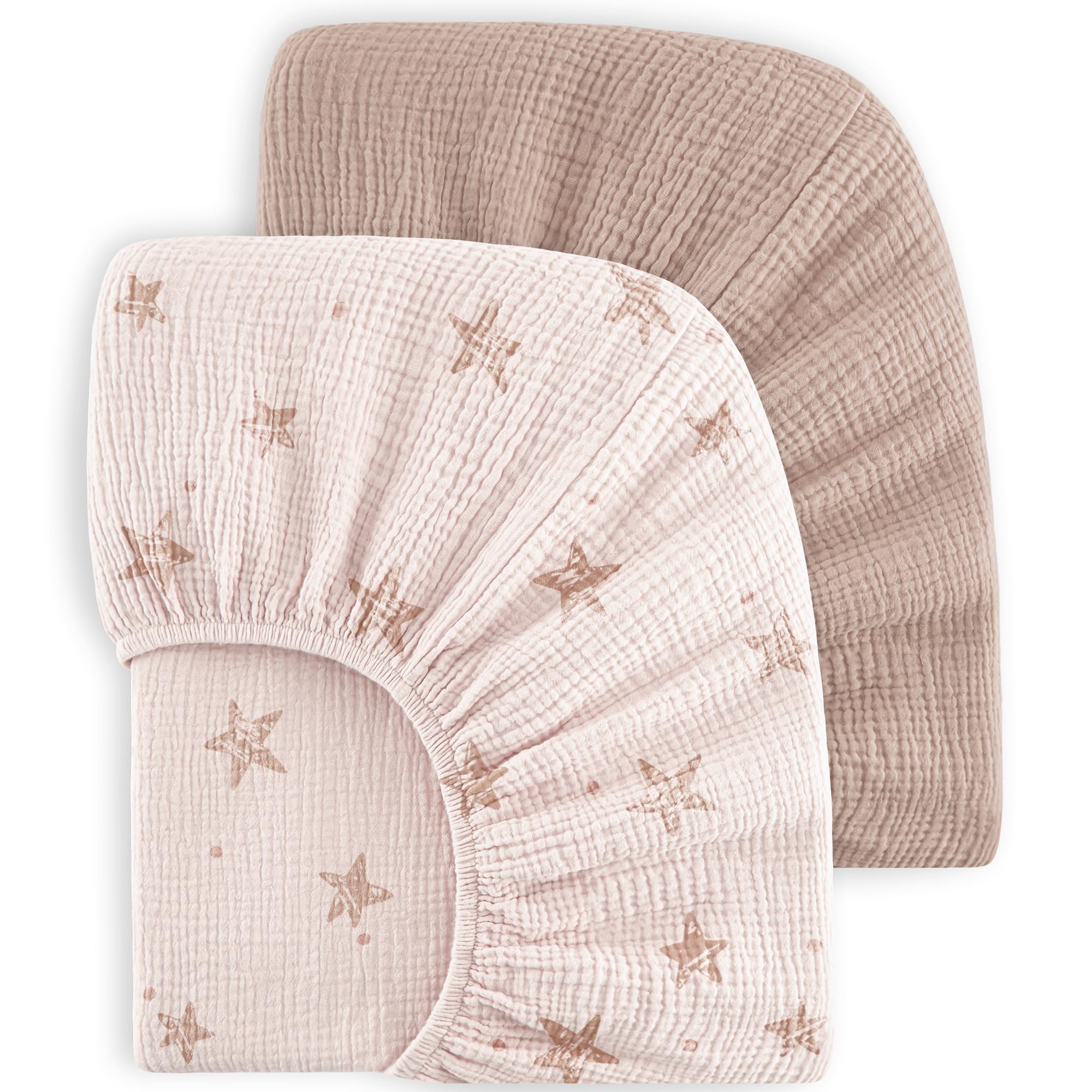 Drap en mousseline pur coton Bearmoss pour lit de bébé respirant et doux