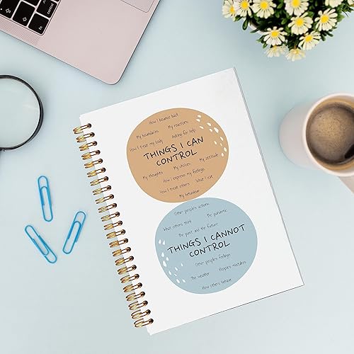 Miniatura 7 de VNWEK Cuaderno de espiral de plantas en maceta española con texto en inglés "What Plants Teach Us" de salud mental de 5.5 x 8.3 pulgadas, cuaderno