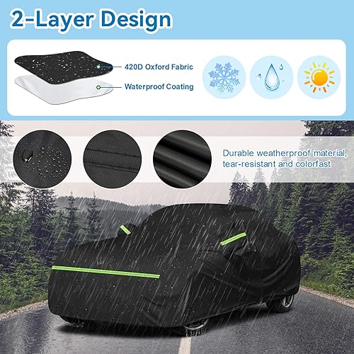 Miniatura 2 de Funda completa impermeable para Mazda Miata MX-5 para todo tipo de clima, resistente al viento, protección impermeable para Mazda Miata MX-5