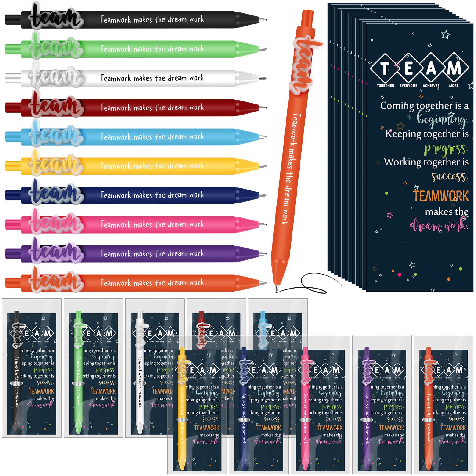 Geyoga 50 Sets Valentines Team Pens Gifts Bulk Team Building Gifts Thank You Employees Appreciation Presents for Nurse Office Worker Volunteer