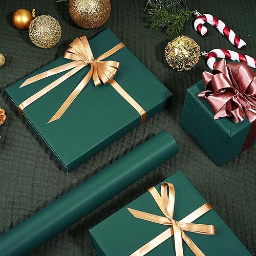 Miniatura 57 de BIOBROWN Rollo de papel de regalo de estraza negro, 17 pulgadas x 33 pies (47 pies cuadrados total) Papel de regalo de color sólido mate, papel