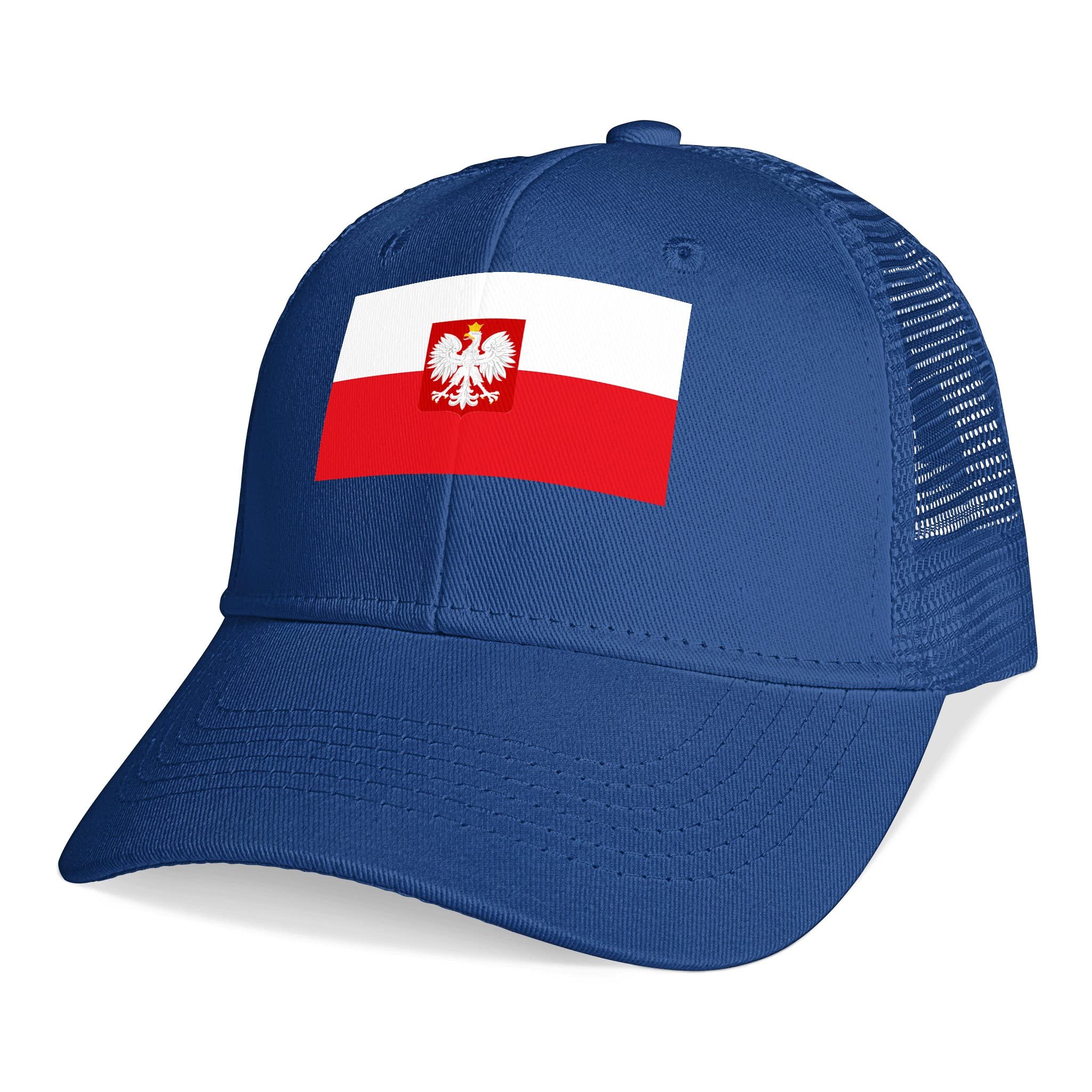 HSXOOW Trucker Hat Polish Flag Adjustable Cotton Baseball Cap for Men & Womens