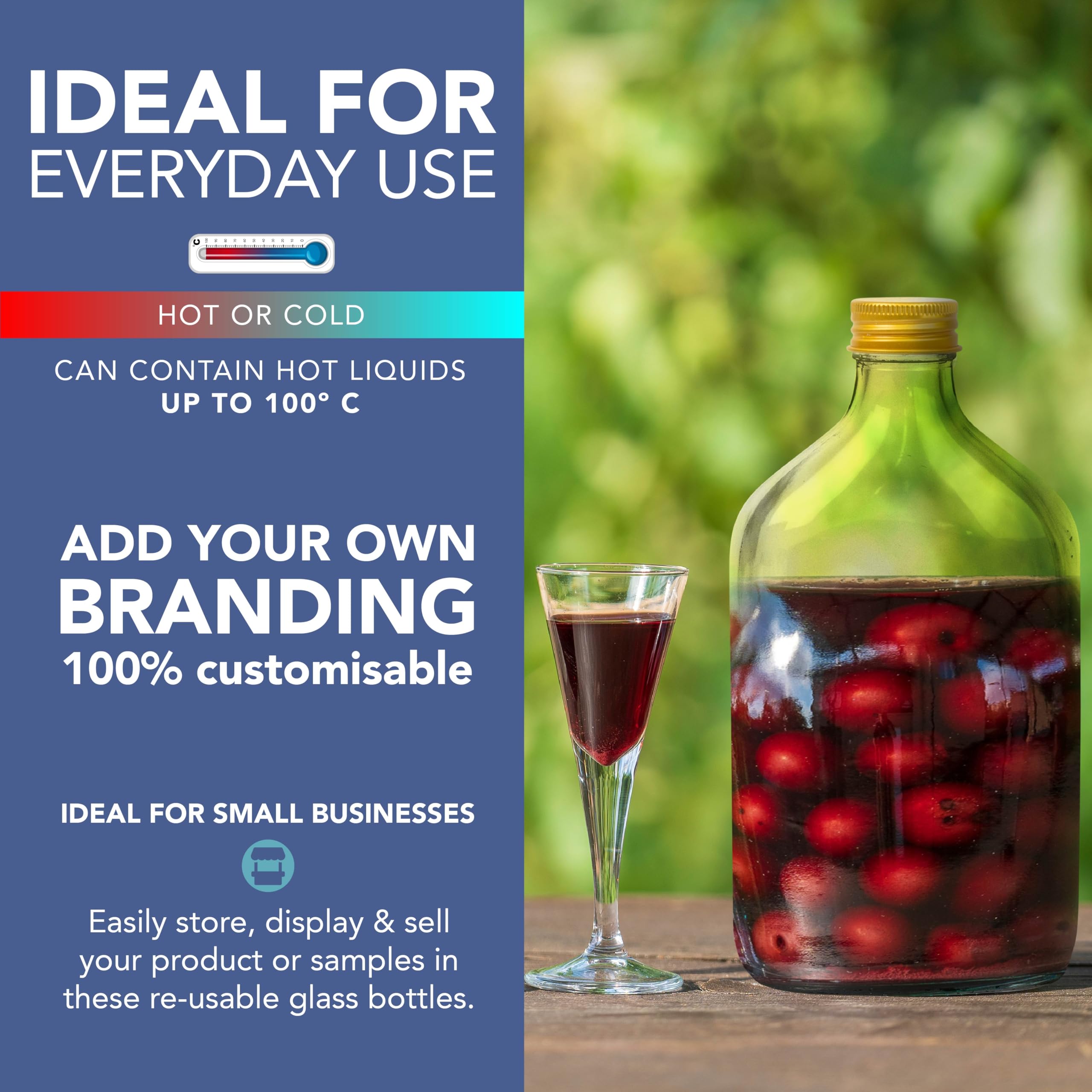 12 Bouteilles En Verre 100ml Avec Bouchons - Hermétiques, Réutilisables, Pour Boissons Maison