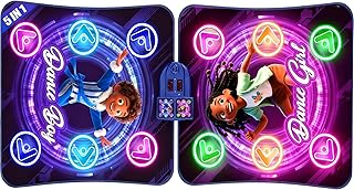 Dance Mats for Girls 4-8, Electronic Dance Mats, Dance Mat Toys, Kids Dance Mat, Girls Dance Mat, Dancing Mat, 2-Player LED Light Music Dance Toy with 5 Modes, Develops Hand-Eye Coordination