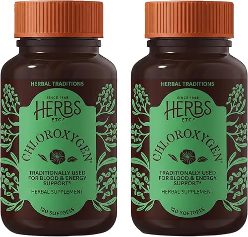 Miniatura 10 de Herbs Etc. ChlorOxygen Concentrado de clorofila – Ayuda a la circulación sanguínea saludable – Apoyo ambiental a gran altitud – Apoyo energético