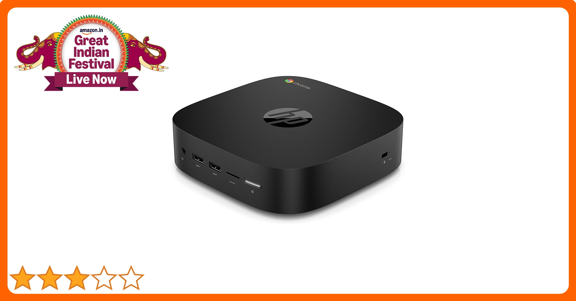 Refurbished) HP ChromeBox High Performance Mini PC (Intel