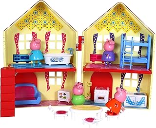 TOYZONE The Pig Doll House | Girls Role Playset | Pretend Play | Doll House with Furniture | Dollhouse Accessories | Imaginative Play | Playhouse | for Kids Age 3+ Years