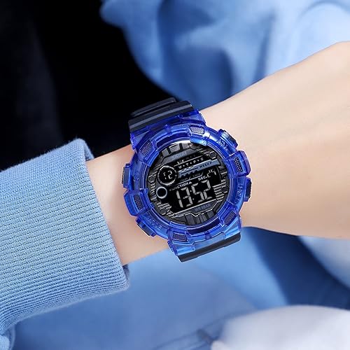 Miniatura 4 de FANMIS Reloj deportivo digital LED para hombre, militar, multifunción, alarma de doble hora, cronómetro, 12H24H, retroiluminación de 164 pies, 164.0