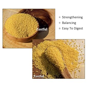Zestful Foods Hulled Millets,millet grain,millet seed,millet flour gluten free,Whole Grain,Organic,2 Pounds