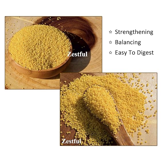 Zestful Foods Hulled Millets,millet grain,millet seed,millet flour gluten free,Whole Grain,Organic,2 Pounds
