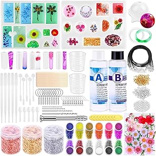 219Pcs Resin Kit for Beginners, Thrilez Resin Mold Kit with Resin Molds ...