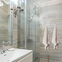 Vista 3 de AuldHome Design Ganchos para toallas para él y ella (juego de 2); ganchos de pared de puerta rústica de hierro fundido para decoración de casa