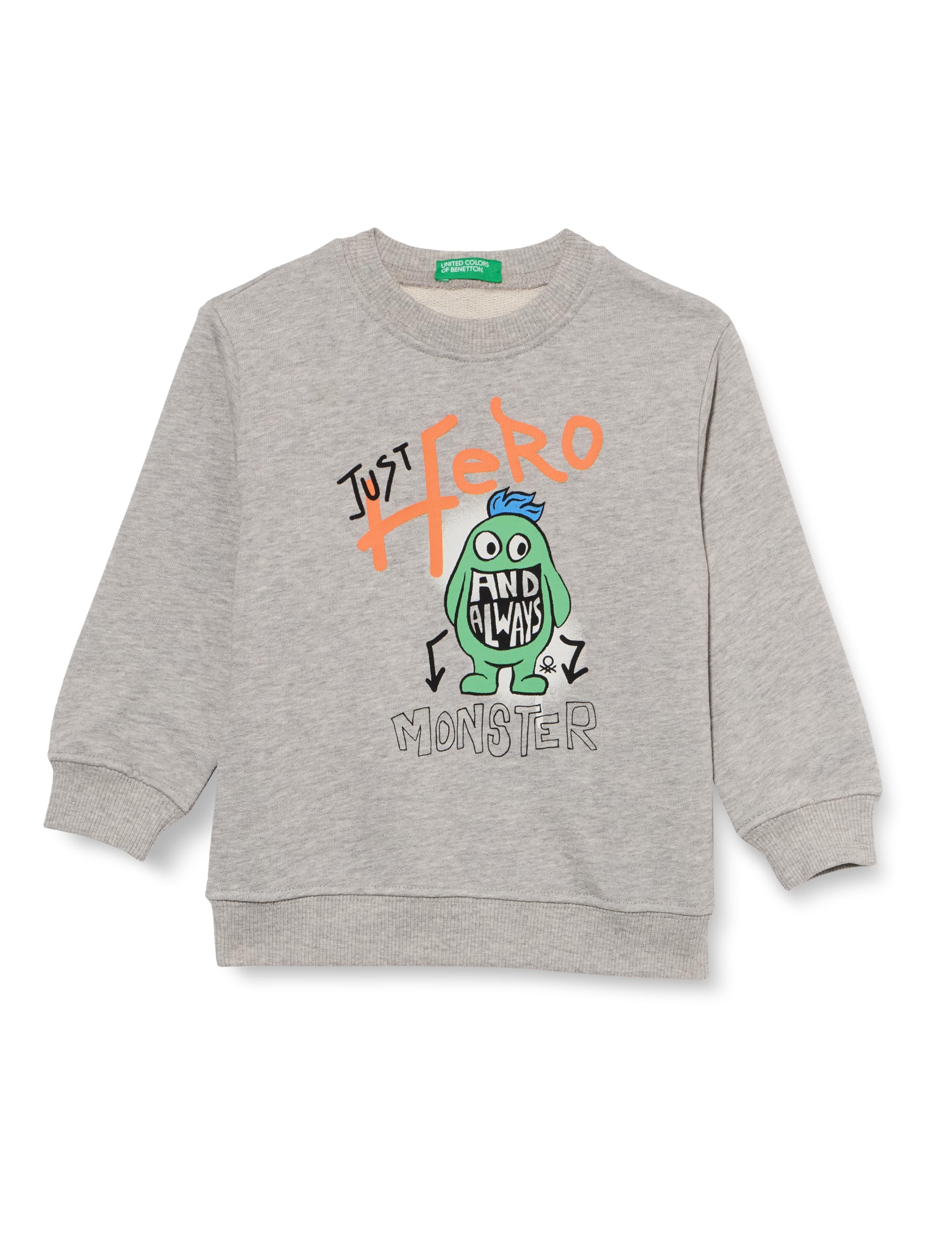 United Colors Of Benetton Boys Grigio Maglia G/C M/L 3Fwyg10fn Hooded Sweatshirt, Uk