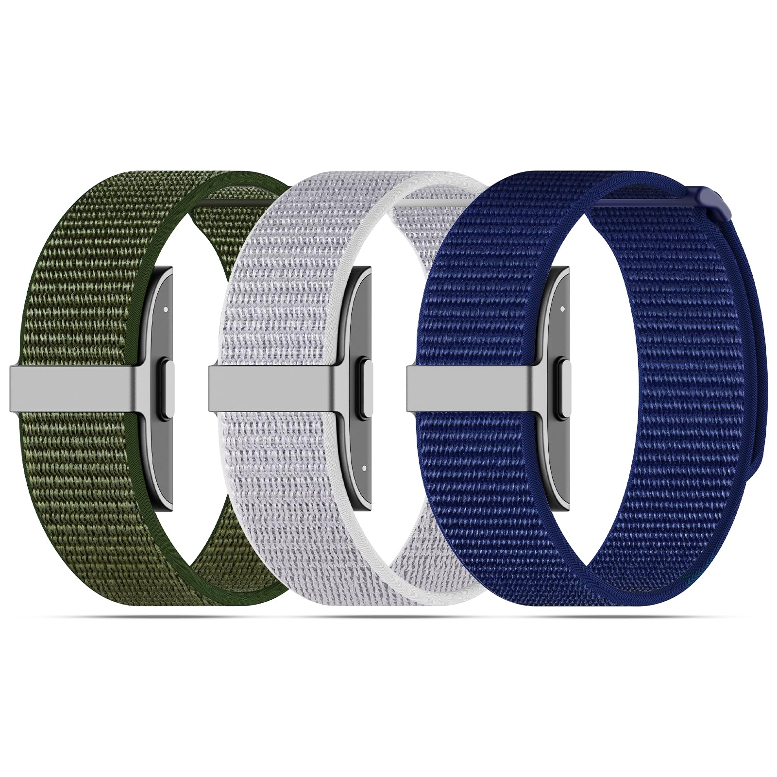 ZOOROO 3-Pack Nylon Loop Sport Replacement Bands Compatible with Hume Health Band, Soft Breathable Adjustable Wrist Band for Hume Band Replacement Strap Wristband for Fitness Tracker Women Men — view 11