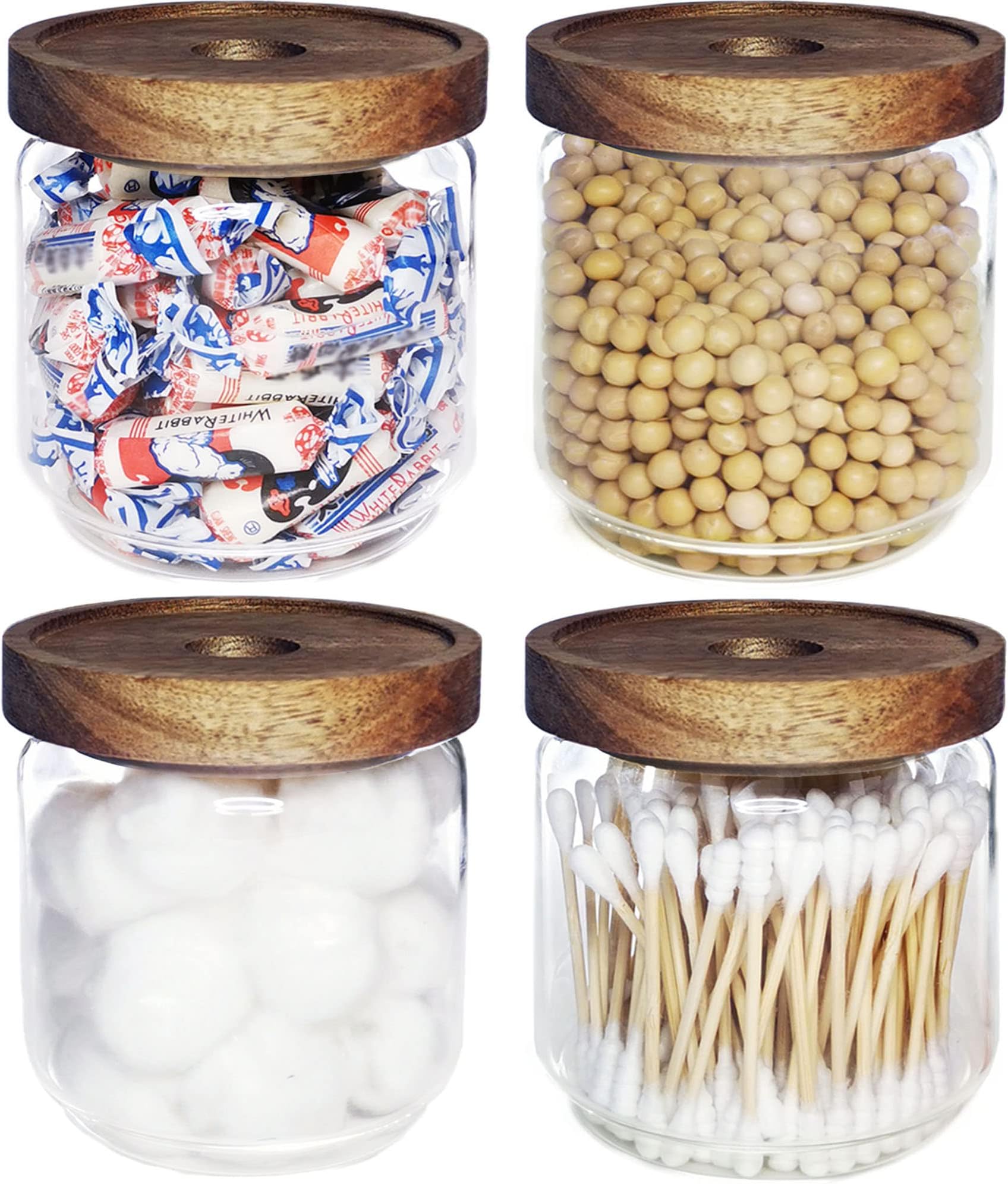 ZYIGYI 4 Pcs Glass Bathroom Organaizer Accessories9 OZ 24