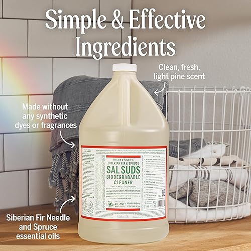 Miniatura 3 de Dr. Bronner's Pure-Castile Magic Soap Paquete variado y jabón corporal líquido limpiador biodegradable Sal Suds, limpiador multiusos, vegano, libre