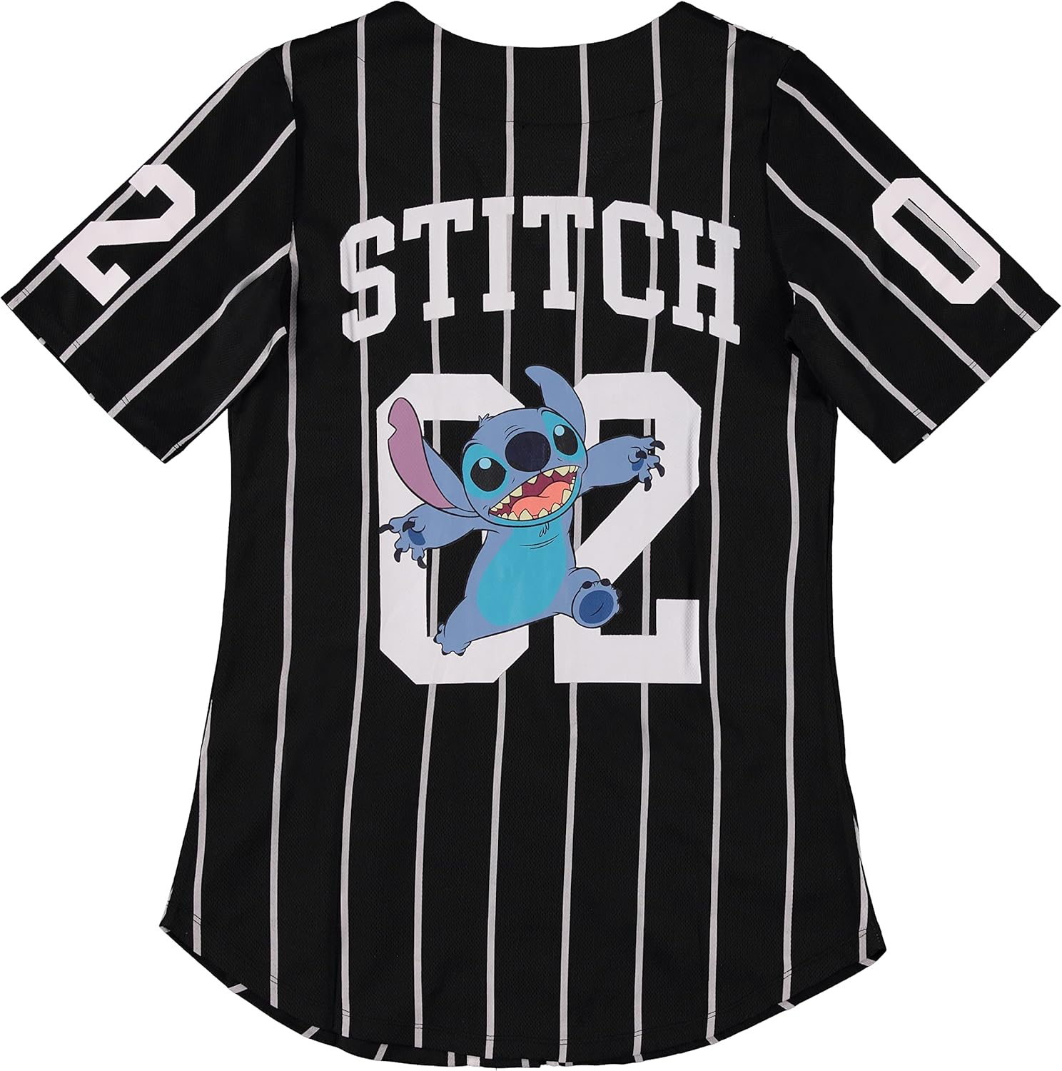Disney Women’s Lilo & Stitch Baseball Jersey – Classic Mesh Button-Up Shirt, Cute Hawaiian Graphic Top