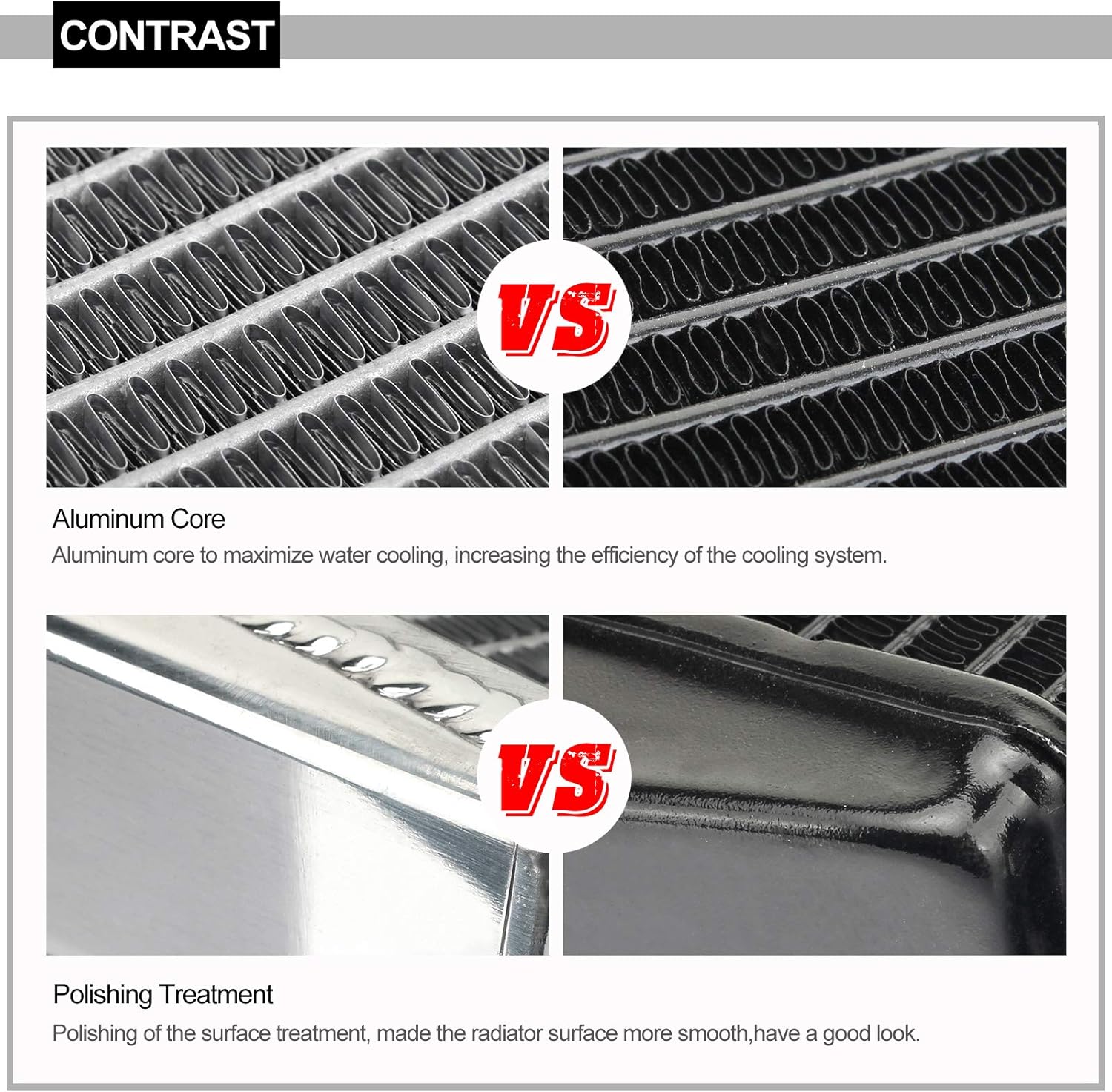 Aluminum Radiator for CFMoto 500 CF500 X6 All Models, Replaces 9010-180100