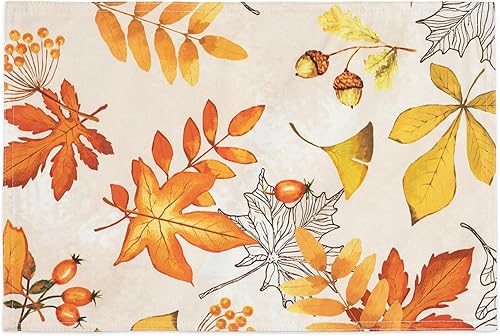 Miniatura 2 de Juego de 6 manteles individuales para mesa de comedor, reversibles y resistentes al calor, antideslizantes, para mesa de cocina, 13 x 19 pulgadas,