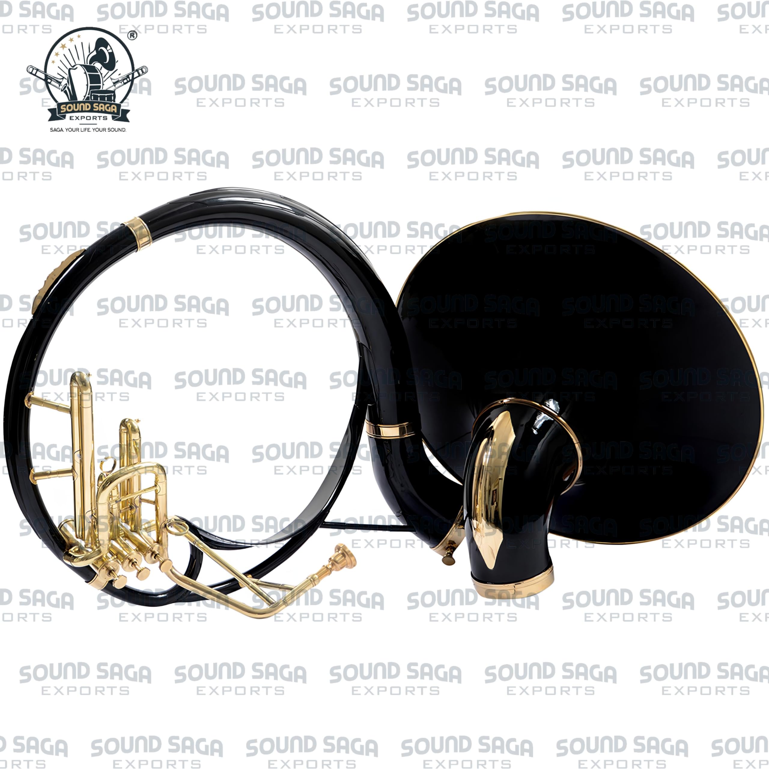 BBb instrument mosiężny 56 cm, mosiężna tuba z ustnikiem i torbą na koncert dla orkiestry marszowej, zespołu szkolnego, początkujących, studentów i średnio zaawansowanych muzyków (czarna)