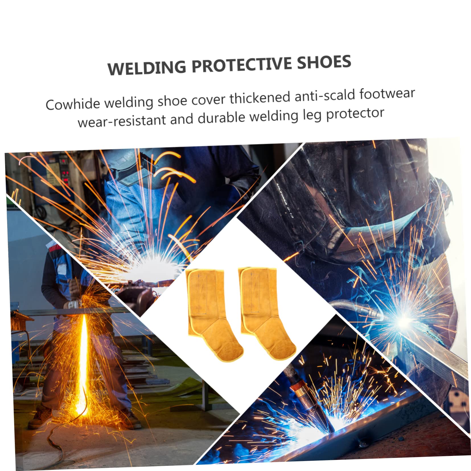 Alipis 1 Pair Welding Foot Protector Wear Resistant Welding Shoe Cover Easy to Wear Protective Foot Covers for Home and Factory Use Fine Craftsmanship