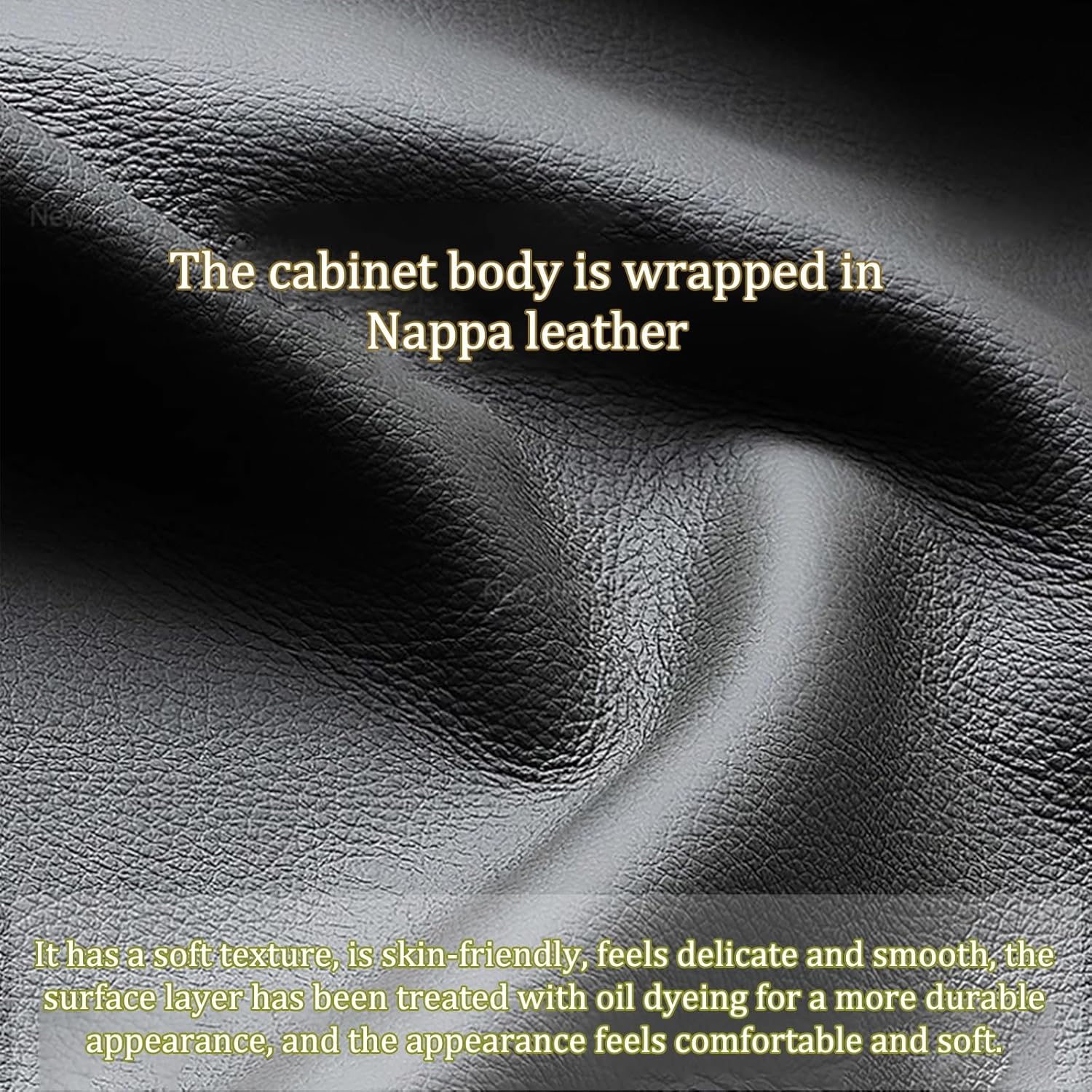 Modern Round Nightstand with Stone Top, Minimalist Bedside Table, Creamy White, 45x45x50CM / 17.7x17.7x19.7IN