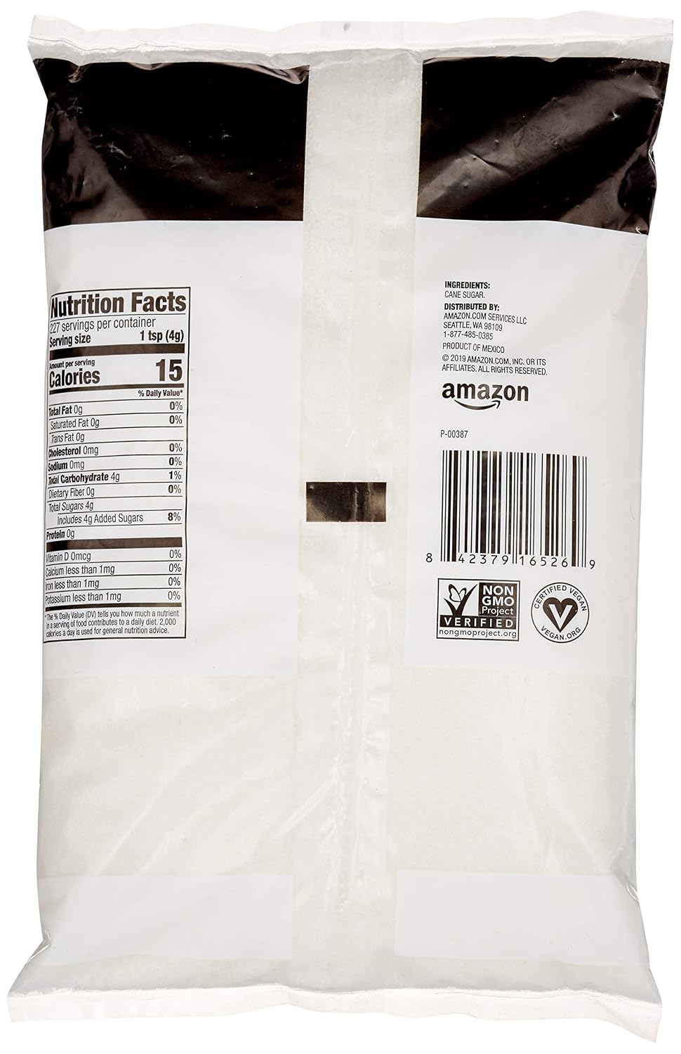 Amazon Brand - Happy Belly Granulated White Cane Sugar, 2lb (Pack of 2)