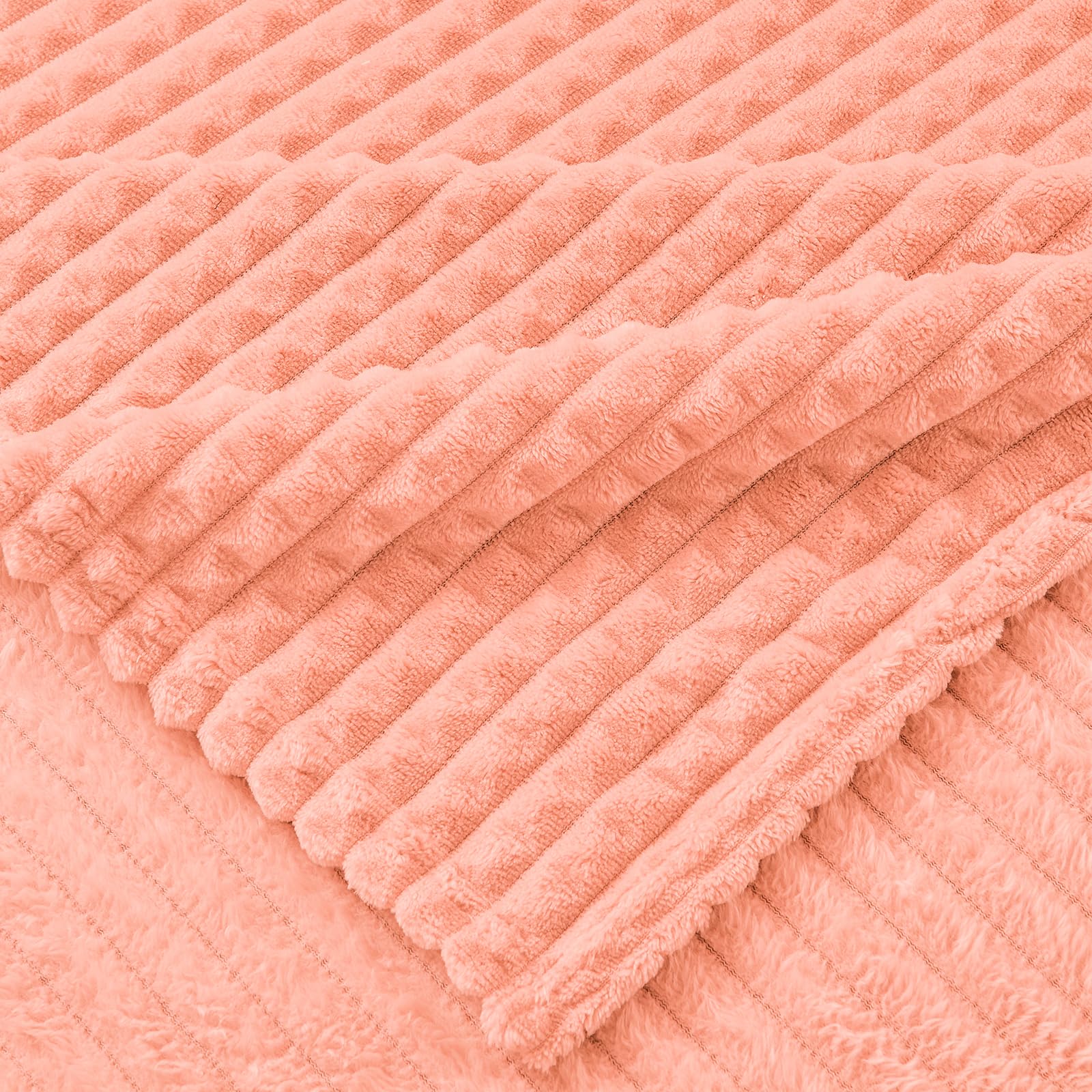 EMME Fleece Throw Blanket for Sofa Soft, Fluffy, 200 x 230cm, 3D Touch Experience, Warm Cozy Throw - Image 3