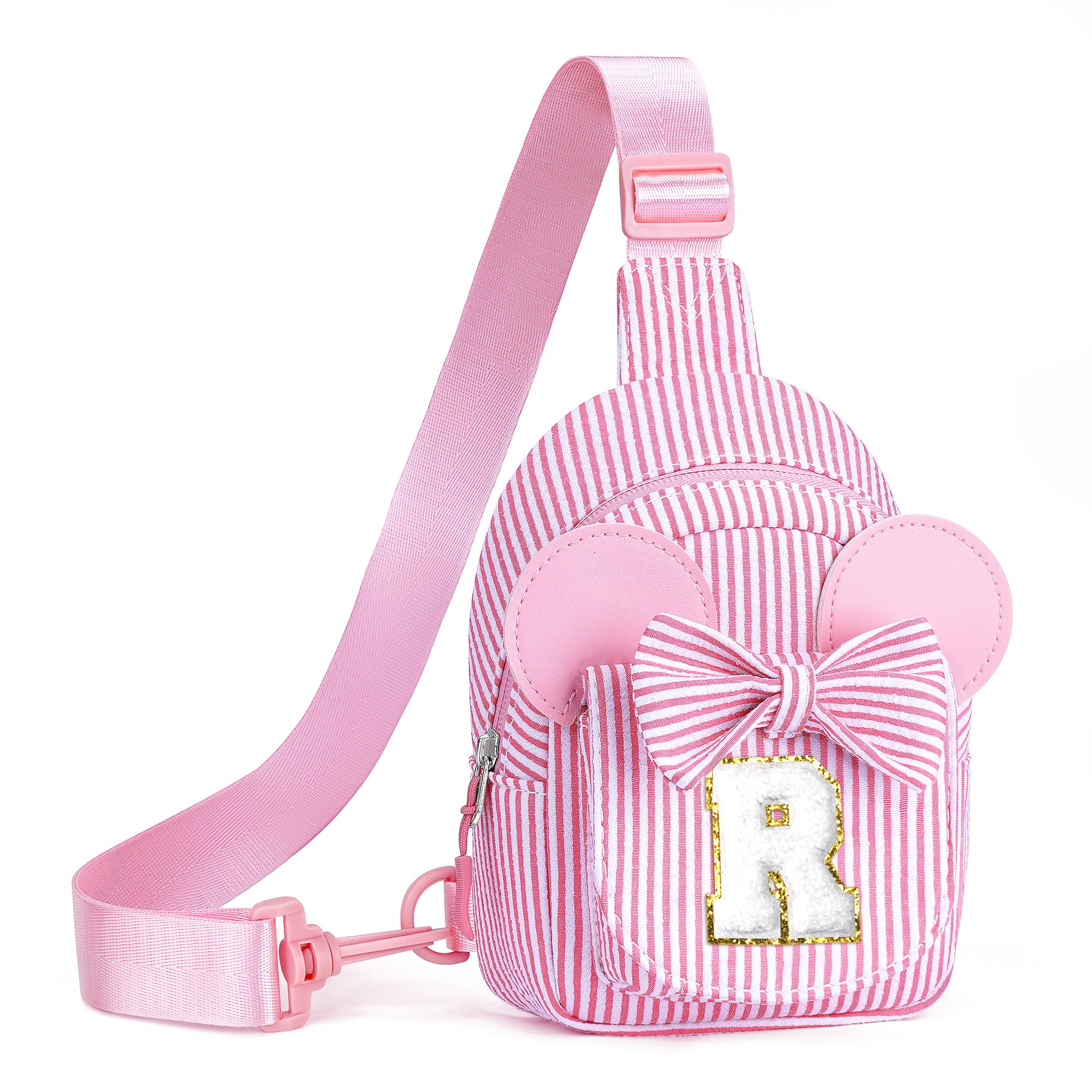 Personalized Gifts for 2 3 4 5 6 Year Old Girl Kid Sling Bag, Pink R