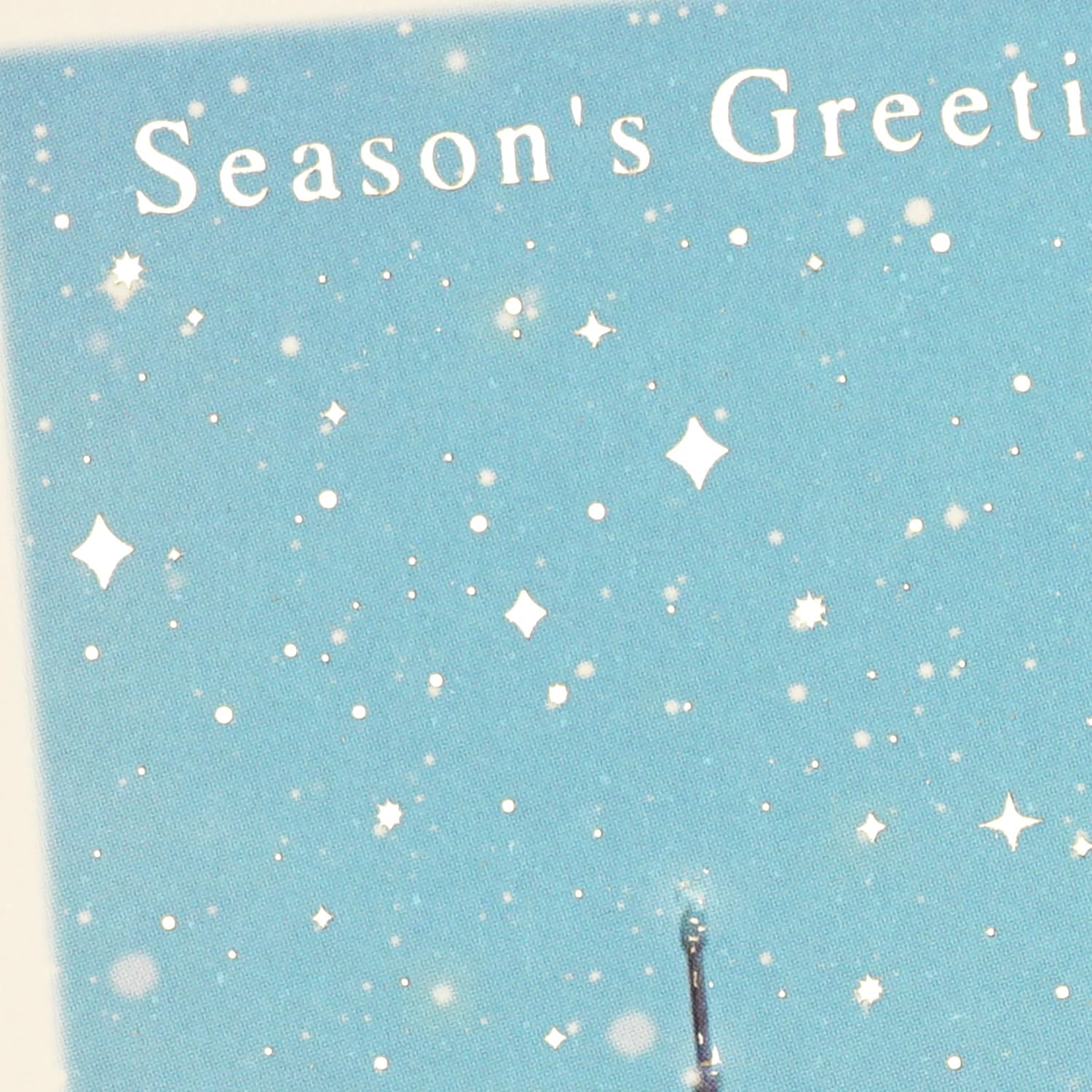 Mini Santa Greeting Life Christmas Card Set of 3 Sepia Tokyo Blue Light Up S-417-AM