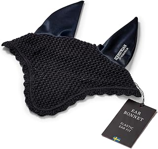 Equestrian Stockholm Horse Ear Bonnet, Fly Protection Noise-Muffling Design