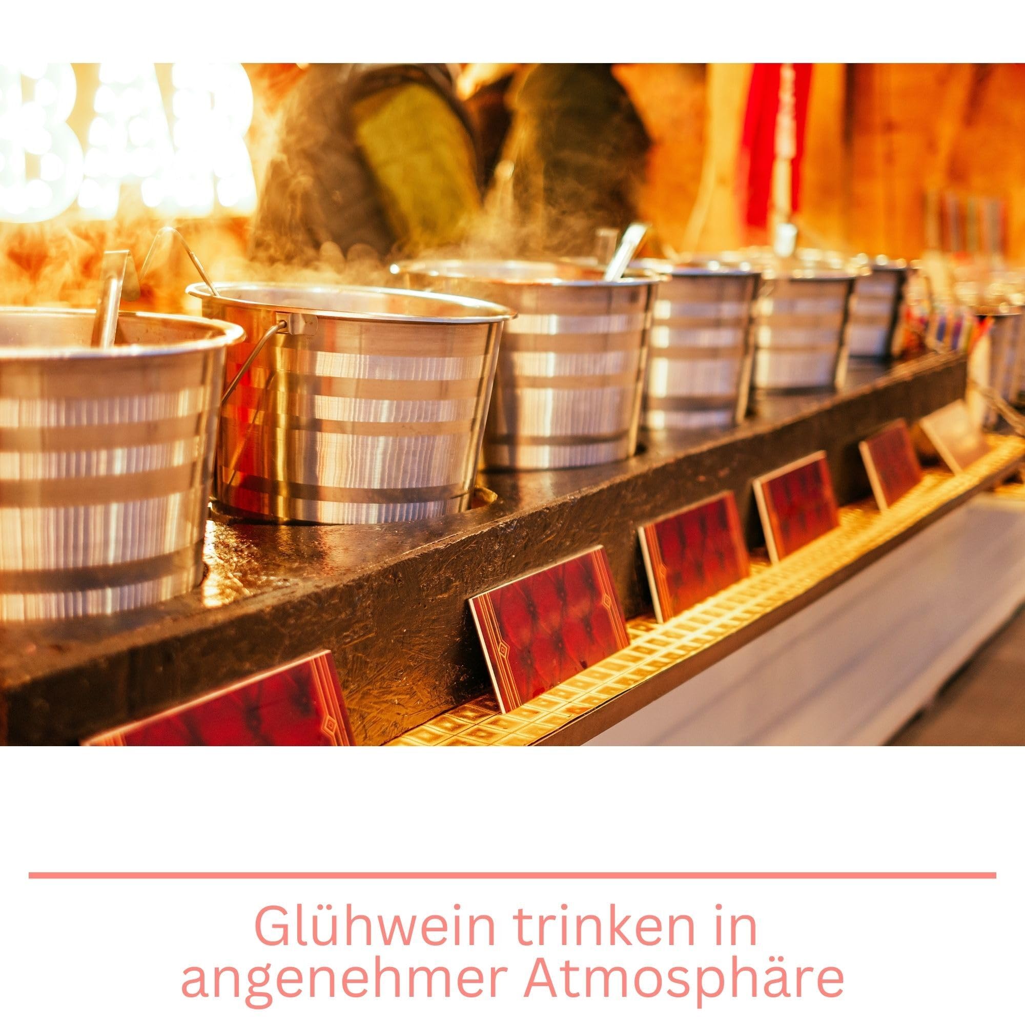 Novaliv Glühweintassen Mit Deckel & Strohhalm – 6 Stück, 260 Ml, Schneemann-Motiv, Personalisierbar