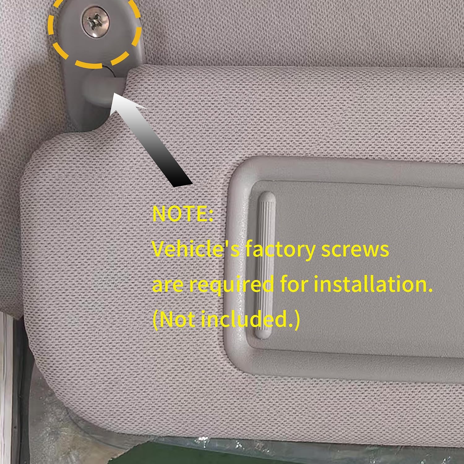 Dasbecan Gray Left Driver Side Sun Visor Compatible with Hyundai Elantra 2011 2012 2013 2014 2015 Replaces# 852103X000TX