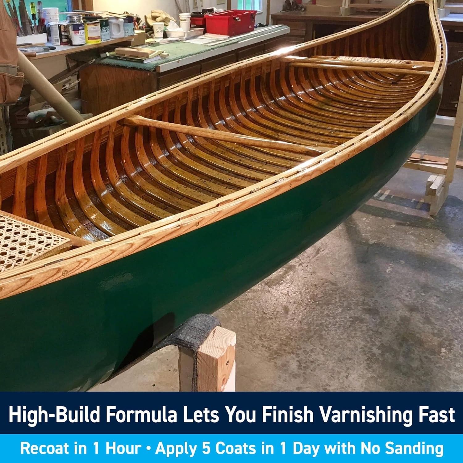 TotalBoat Lust Marine Varnish, High Gloss and Matte Finish for Wood, Boats, Outdoor Furniture (High Gloss, Quart)