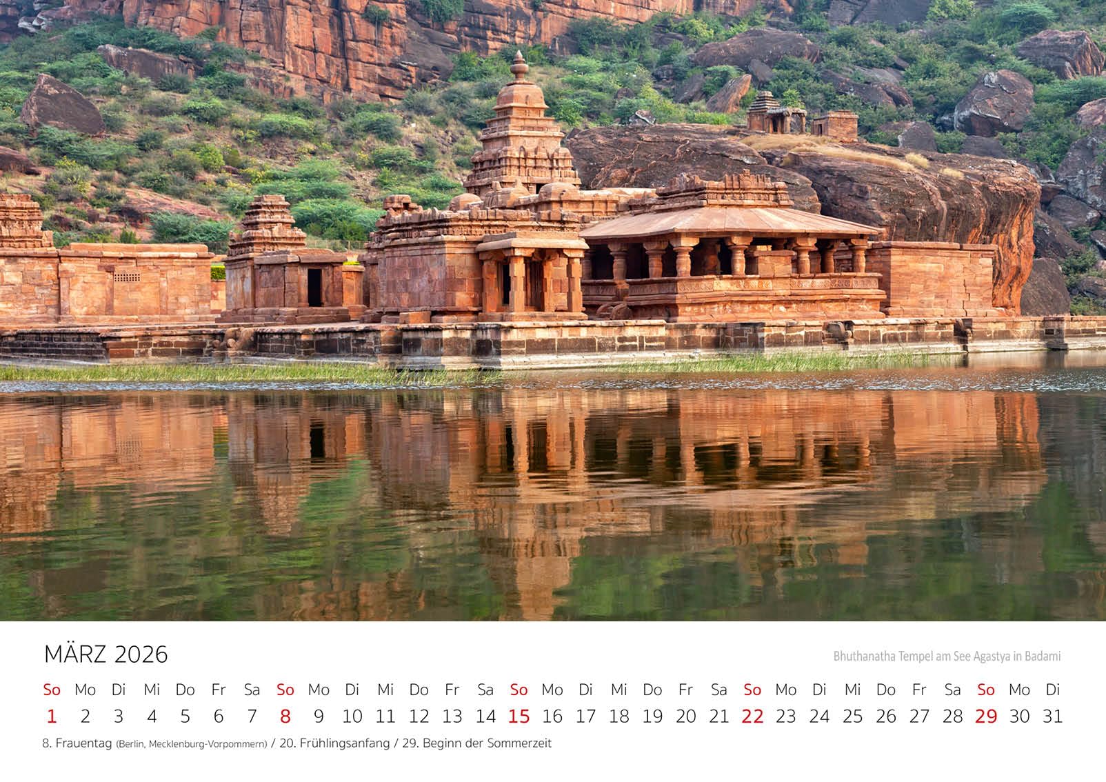 Edition Seidel Premium Kalender Indien 2026 Format DIN A3 Wandkalender Asien Tempel Menschen Küste Natur Peter Schickert