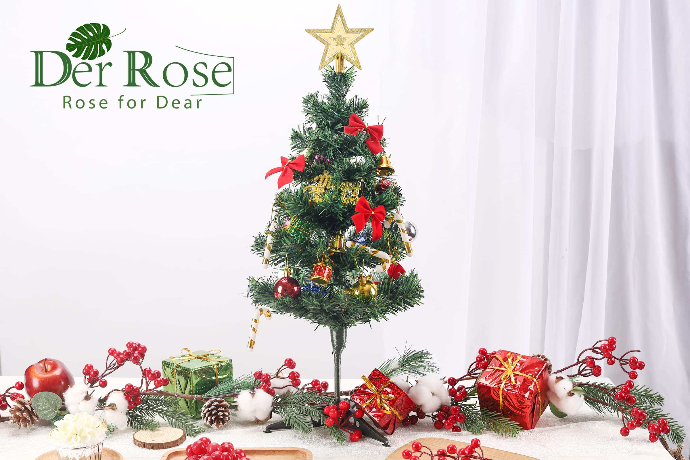 Amazon.co.jp: 27インチ 人工ミニクリスマスツリー ライト付き スター