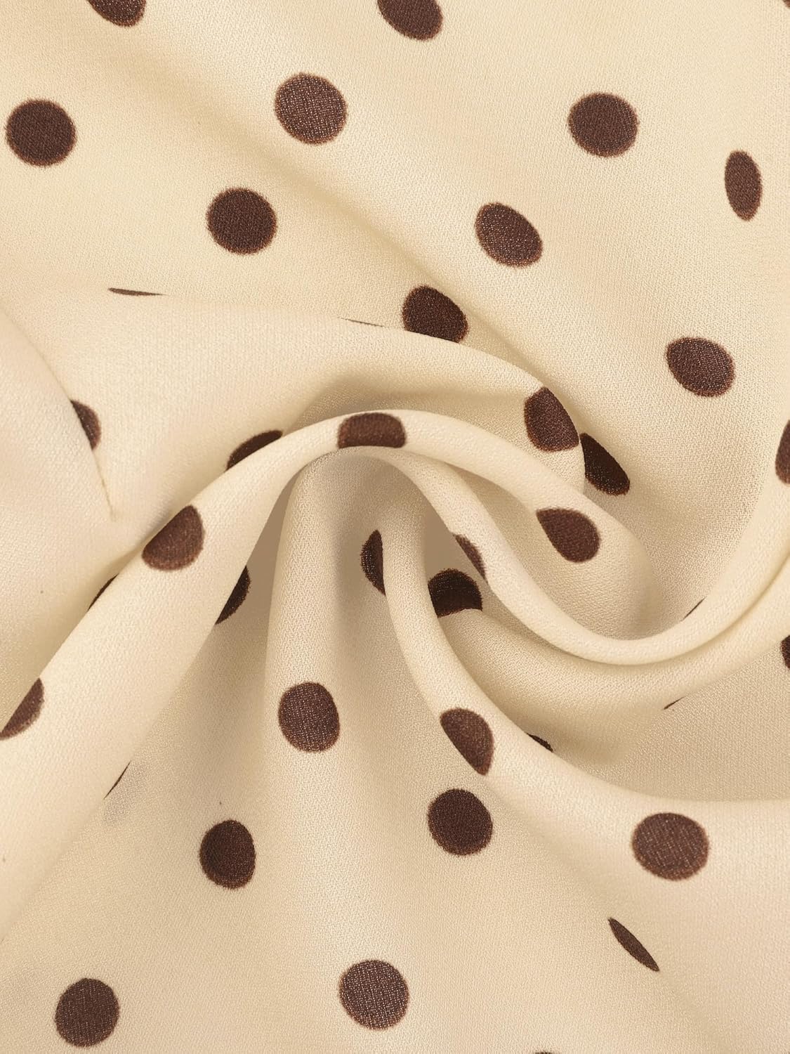 Allegra K Polka Dots Blouse for Women's Peter Pan Collar Bow Tie Neck Puff Sleeve Vintage Shirt Top - Image 5