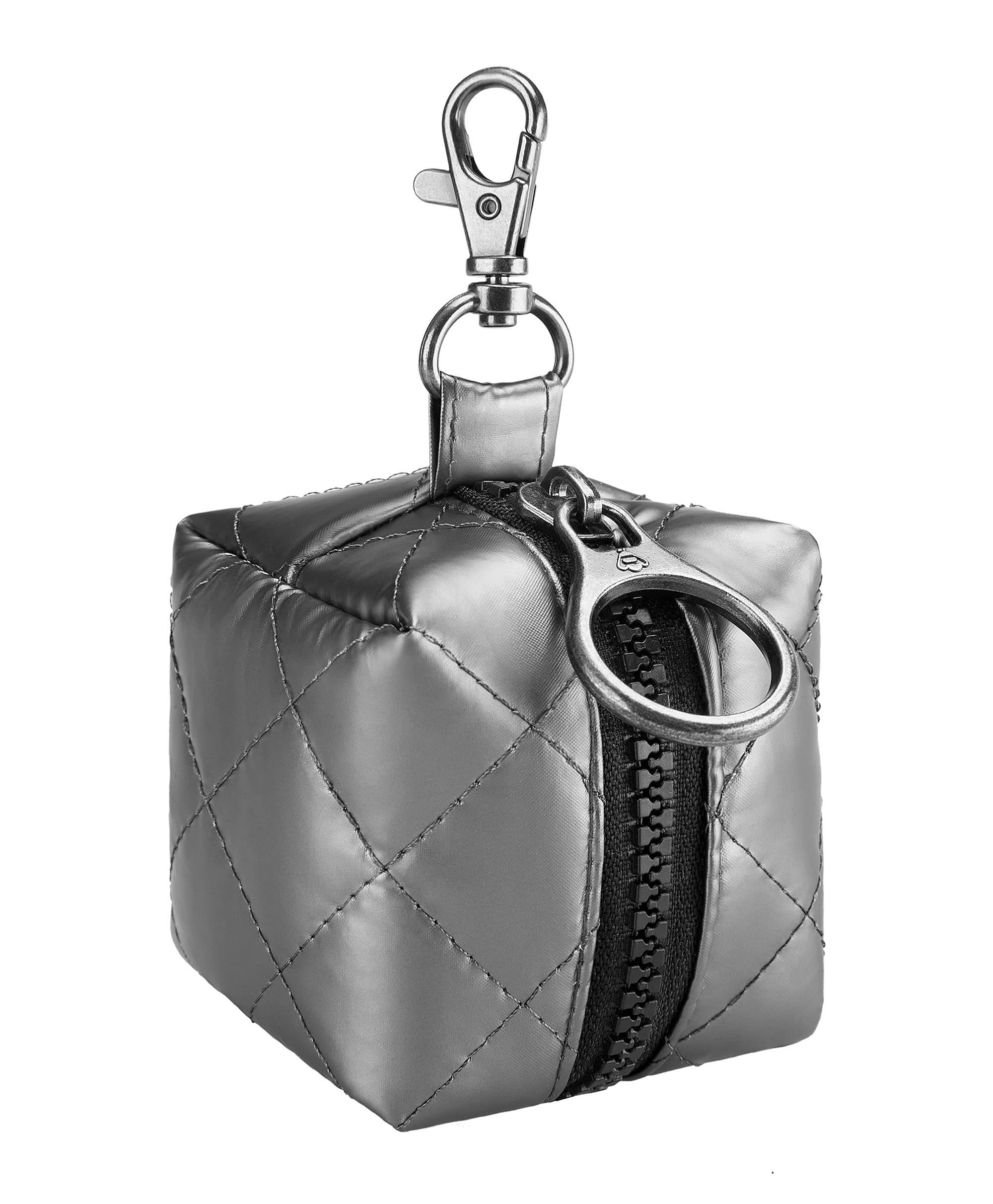 Humble BeePacifier Pouch Case Fits 2 Pacifiers BPA-Free Chic Design Quilted (Gunmetal)